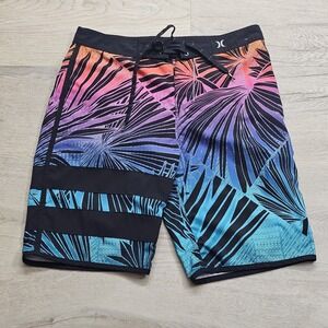 Hurley Hawaii Phantom Sig Zane Board Shorts Trunks Wake Surfing Aloha Mens 30